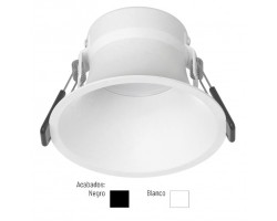 Foco empotrar LED fijo Redondo Ø105mm KONIC 12W 100º UGR19 IP54, Blanco ó Negro